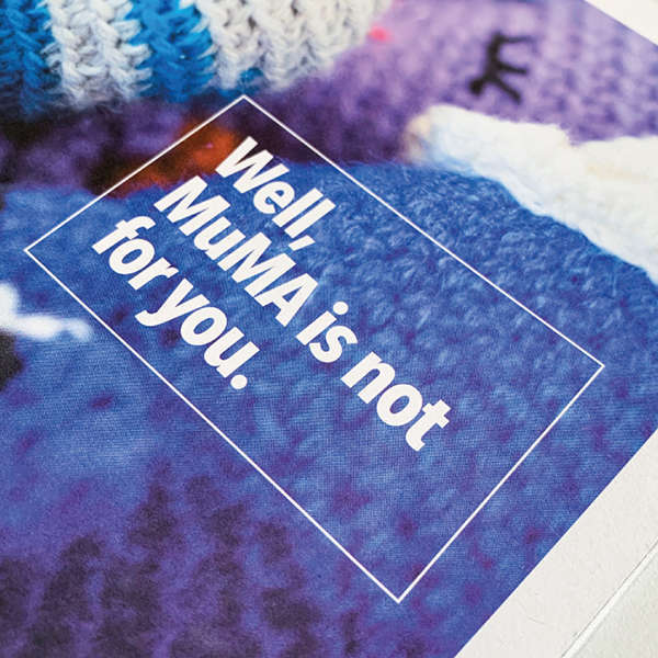 MuMA Hostel dettaglio opuscolo "Il MuMA non fa per te"