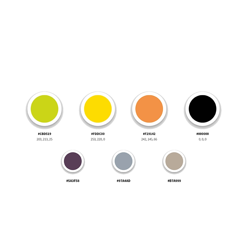Palette colori utilizzata nella definizione della brand identity Sulki Liquorificio Artigianale. Realizzata da 37Comunicazione